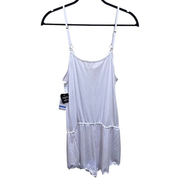 California Waves Juniors Size XL White Tie-Waist Swim Cover-Up Romper NWT - Picture 7 of 8